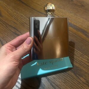 NEW Kate Spade Flask Wedding Just Between Us Silver New In Box